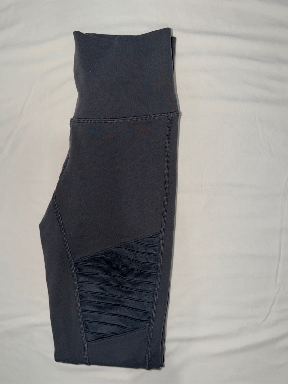 ALO Yoga Black Ribbed-Panel High-Waist Jeggings - Picture 3 of 8